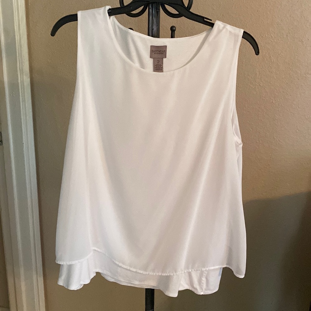 Beautiful practically new white sleeveless blouse, Easywear by Chico’s